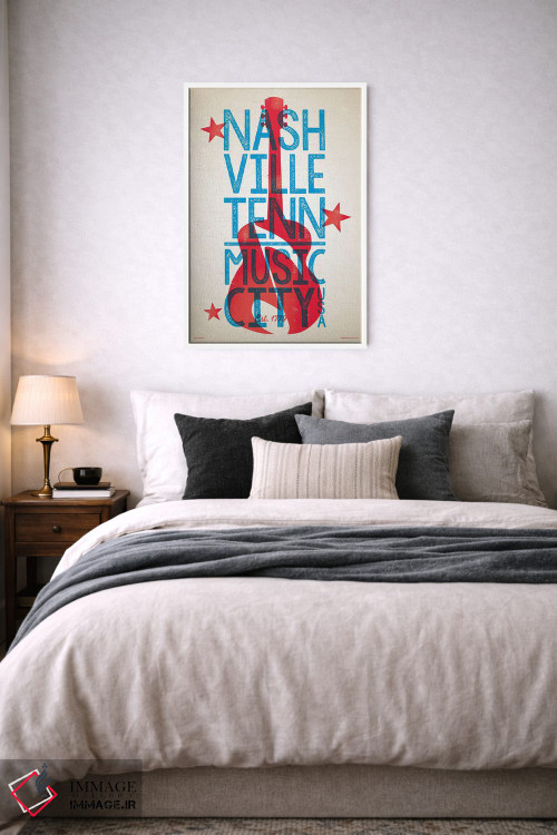 تابلو دکوراتیو پوستر چاپ حروف نشویل اثر جیم زانیسر - D5W