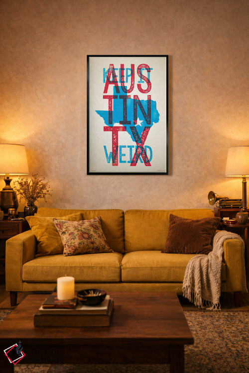 تابلو دکوراتیو پوستر آستین؛ عجیب باش اثر جیم زانیسر - D3B