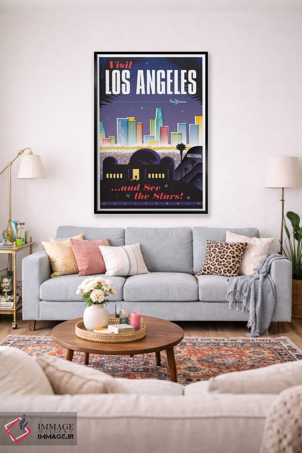تابلو دکوراتیو پوستر سفر لس آنجلس اثر جیم زانیسر - D1B
