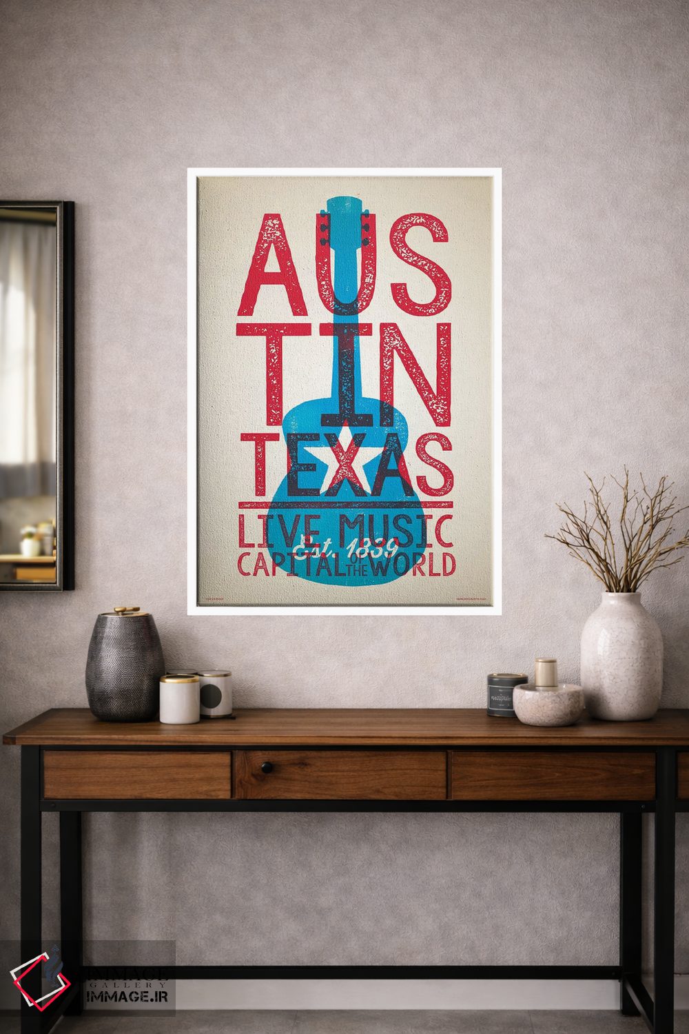 تابلو دکوراتیو آستین؛ پایتخت موسیقی زنده جهان اثر جیم زانیسر - D1W