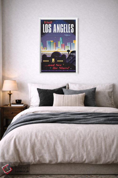 تابلو دکوراتیو پوستر سفر لس آنجلس اثر جیم زانیسر - D5W
