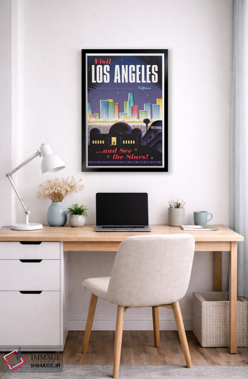 تابلو دکوراتیو پوستر سفر لس آنجلس اثر جیم زانیسر - D6B