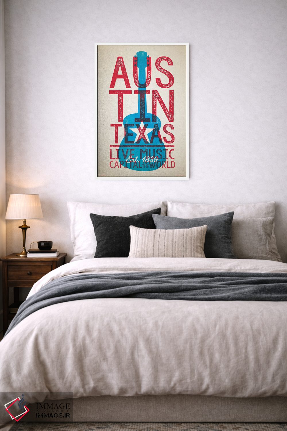 تابلو دکوراتیو آستین؛ پایتخت موسیقی زنده جهان اثر جیم زانیسر - D6W