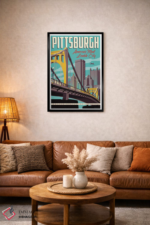 تابلو دکوراتیو پوستر پیتزبورگ؛ قابل زیست ترین شهر اثر جیم زانیسر - D3B