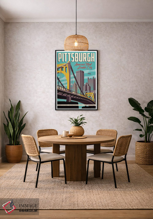 تابلو دکوراتیو پوستر پیتزبورگ؛ قابل زیست ترین شهر اثر جیم زانیسر - D4B