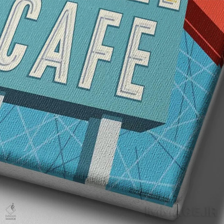 تابلو دکوراتیو پوستر متل روی اثر جیم زانیسر - نمای نزدیک بافت بوم