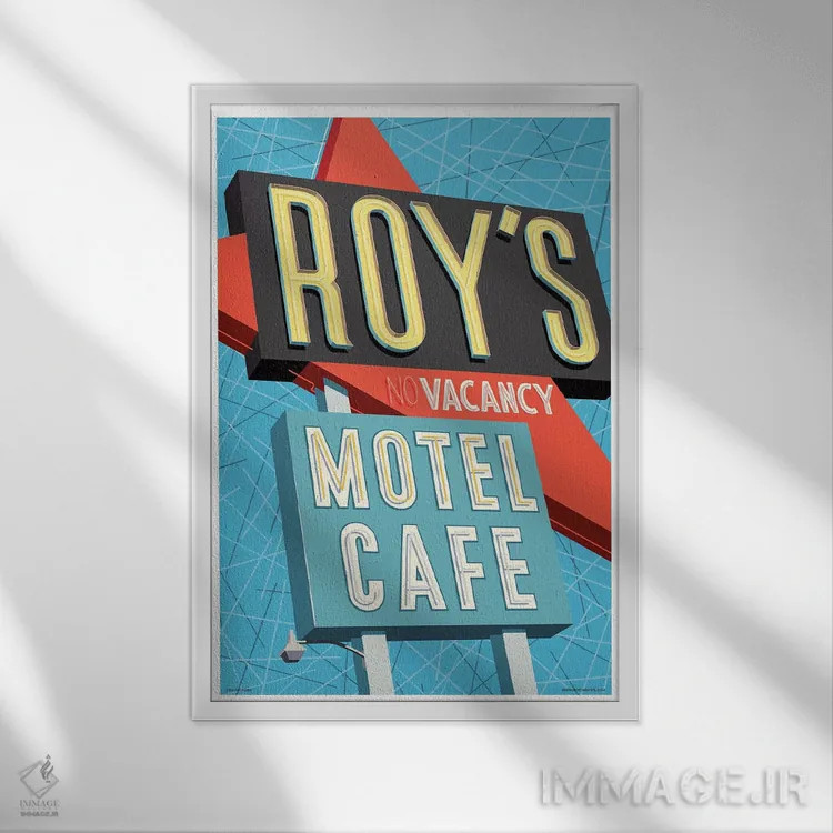 تابلو دکوراتیو پوستر متل روی اثر جیم زانیسر - نمای قابدار سفید