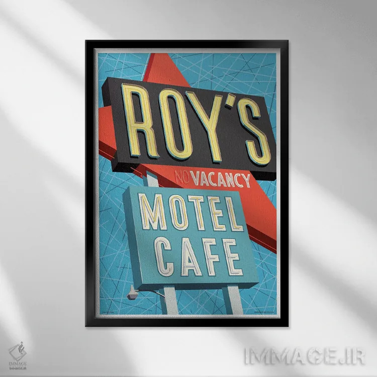 تابلو دکوراتیو پوستر متل روی اثر جیم زانیسر - نمای قابدار مشکی