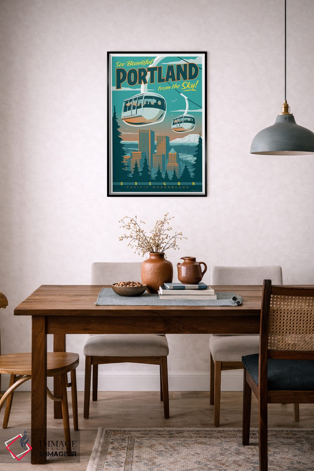 تابلو دکوراتیو پوستر سفر تراموا پورتلند اثر جیم زانیسر - D6B