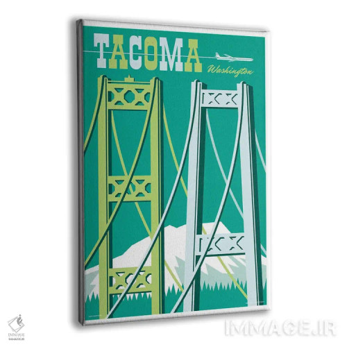 تابلو دکوراتیو پوستر سفر پل های تاکوما I اثر جیم زانیسر - نمای پرسپکتیو محصول