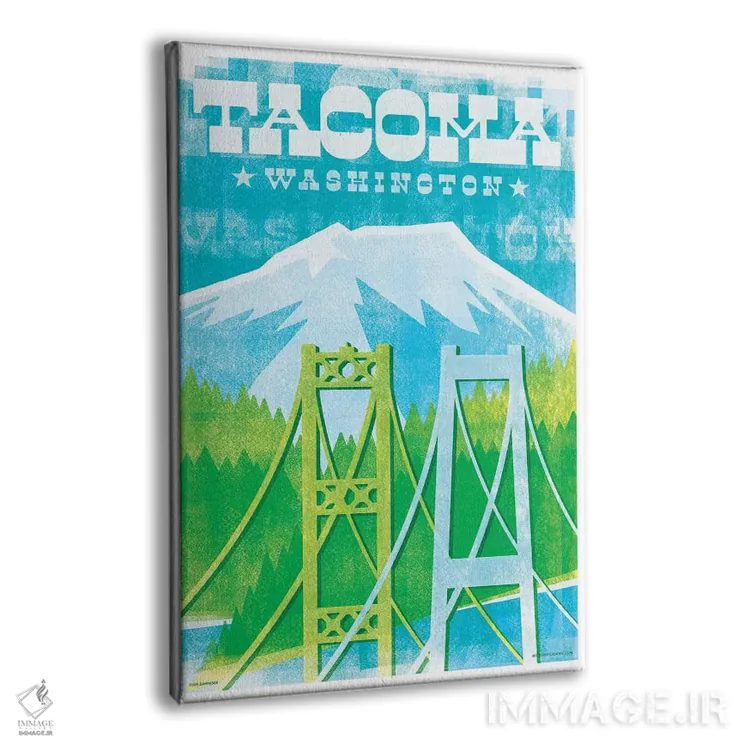 تابلو دکوراتیو پوستر سفر پل های تاکوما II اثر جیم زانیسر - نمای پرسپکتیو محصول