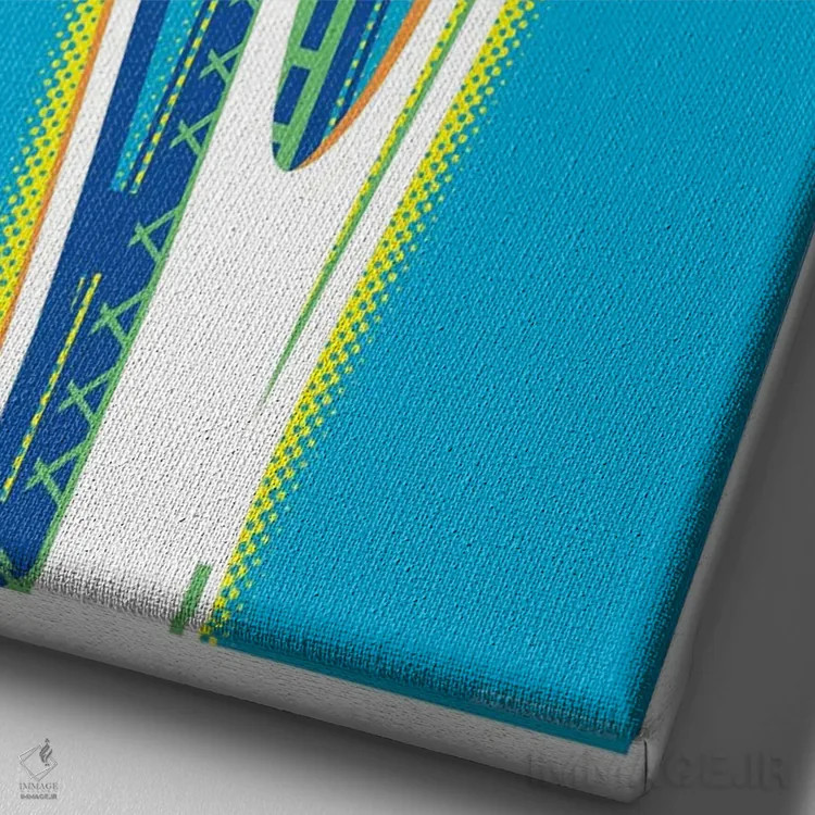 تابلو دکوراتیو پوستر برج فضایی سیاتل اثر جیم زانیسر - نمای نزدیک بافت بوم