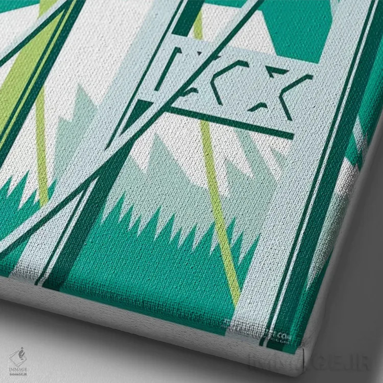 تابلو دکوراتیو پوستر سفر پل های تاکوما I اثر جیم زانیسر - نمای نزدیک بافت بوم