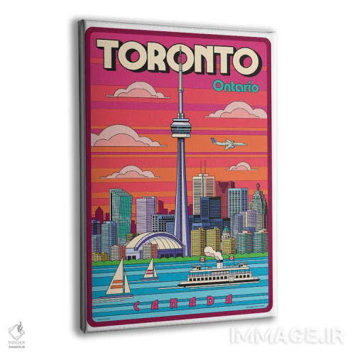 تابلو دکوراتیو پوستر سفر پاپ آرت تورنتو اثر جیم زانیسر - نمای پرسپکتیو محصول