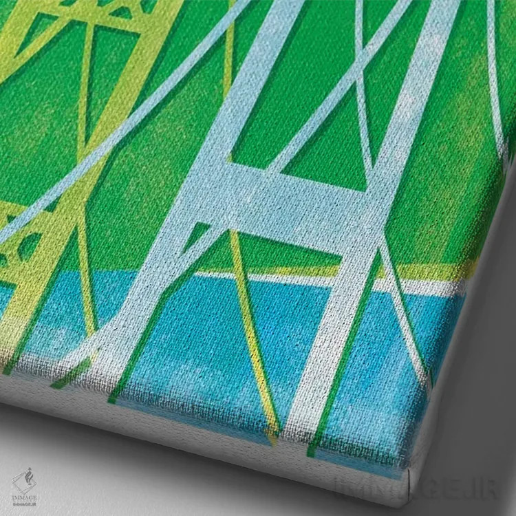 تابلو دکوراتیو پوستر سفر پل های تاکوما II اثر جیم زانیسر - نمای نزدیک بافت بوم