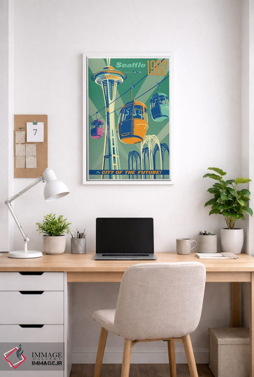 تابلو دکوراتیو پوستر سفر سیاتل ۱۹۶۲ اثر جیم زانیسر - D3W
