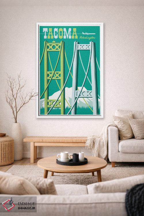 تابلو دکوراتیو پوستر سفر پل های تاکوما I اثر جیم زانیسر - D1W