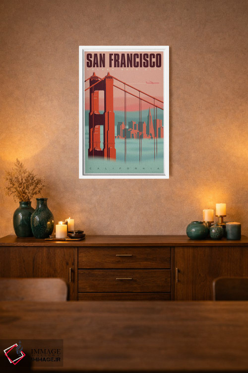 تابلو دکوراتیو پوستر سفر سان فرانسیسکو اثر جیم زانیسر - D2W