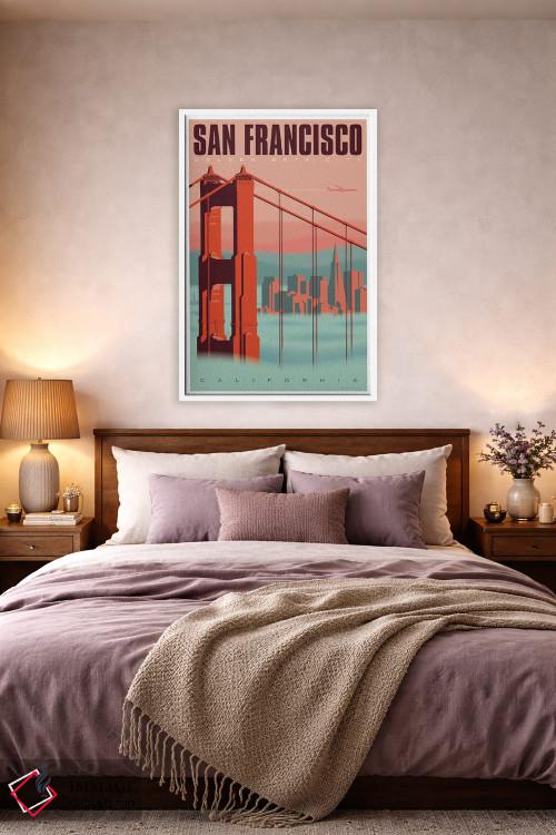 تابلو دکوراتیو پوستر سفر سان فرانسیسکو اثر جیم زانیسر - D4W