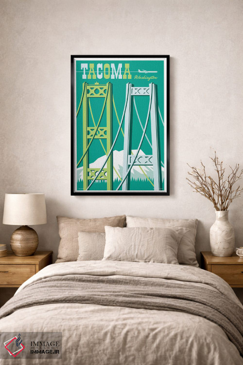 تابلو دکوراتیو پوستر سفر پل های تاکوما I اثر جیم زانیسر - D2B