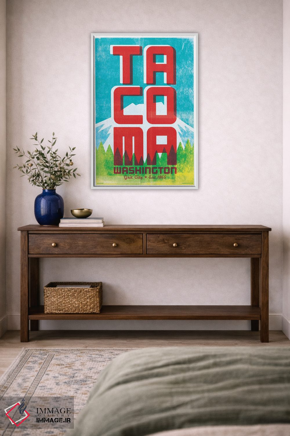 تابلو دکوراتیو پوستر تایپوگرافی تاکوما اثر جیم زانیسر - D1W