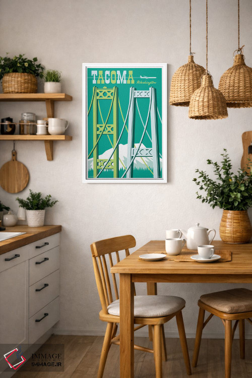 تابلو دکوراتیو پوستر سفر پل های تاکوما I اثر جیم زانیسر - D3W