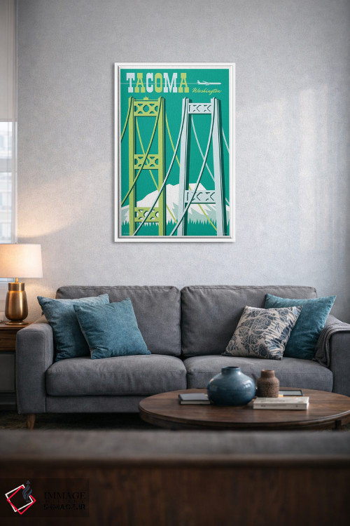 تابلو دکوراتیو پوستر سفر پل های تاکوما I اثر جیم زانیسر - D4W