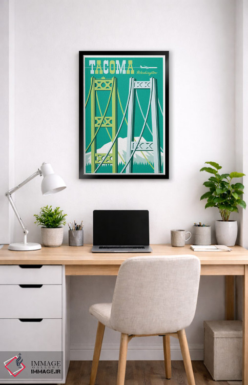 تابلو دکوراتیو پوستر سفر پل های تاکوما I اثر جیم زانیسر - D5B