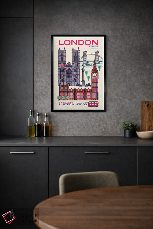 تابلو دکوراتیو پوستر سفر لندن اثر جیم زانیسر - D1B