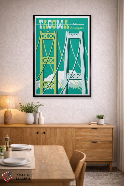 تابلو دکوراتیو پوستر سفر پل های تاکوما I اثر جیم زانیسر - D6B