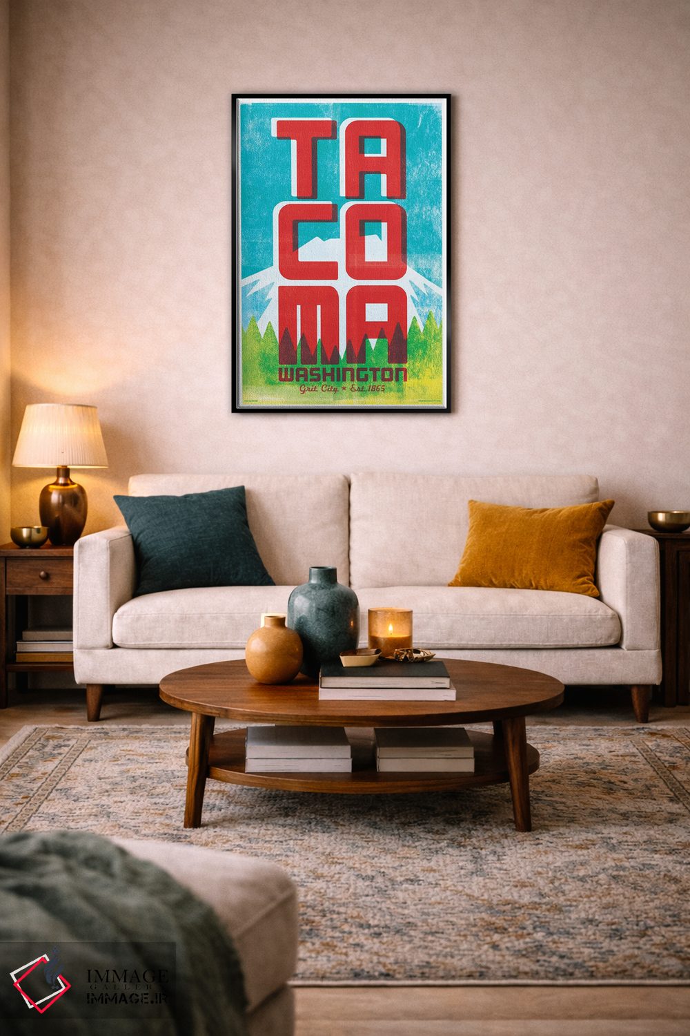 تابلو دکوراتیو پوستر تایپوگرافی تاکوما اثر جیم زانیسر - D4B