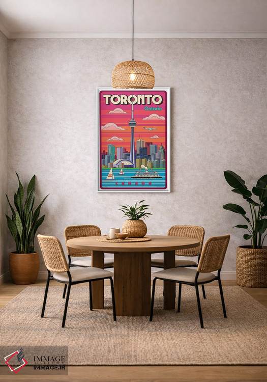 تابلو دکوراتیو پوستر سفر پاپ آرت تورنتو اثر جیم زانیسر - D2W