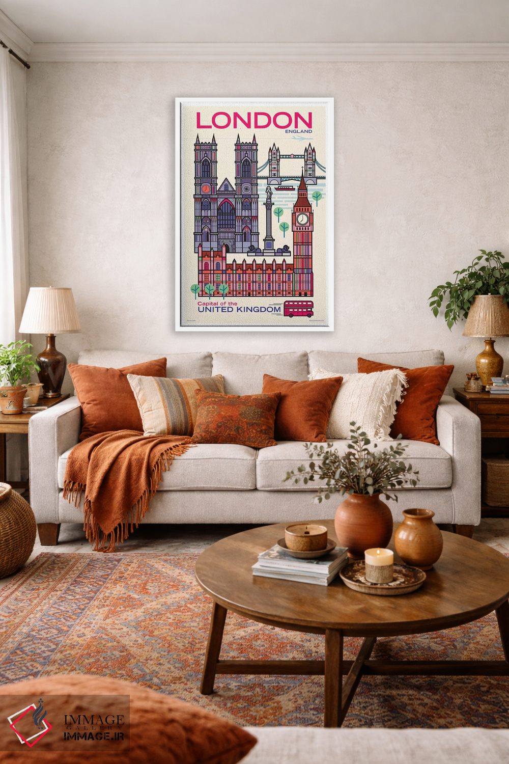 تابلو دکوراتیو پوستر سفر لندن اثر جیم زانیسر - D2W