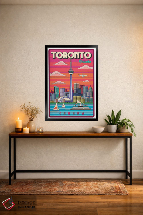تابلو دکوراتیو پوستر سفر پاپ آرت تورنتو اثر جیم زانیسر - D5B