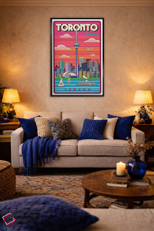 تابلو دکوراتیو پوستر سفر پاپ آرت تورنتو اثر جیم زانیسر - D4B