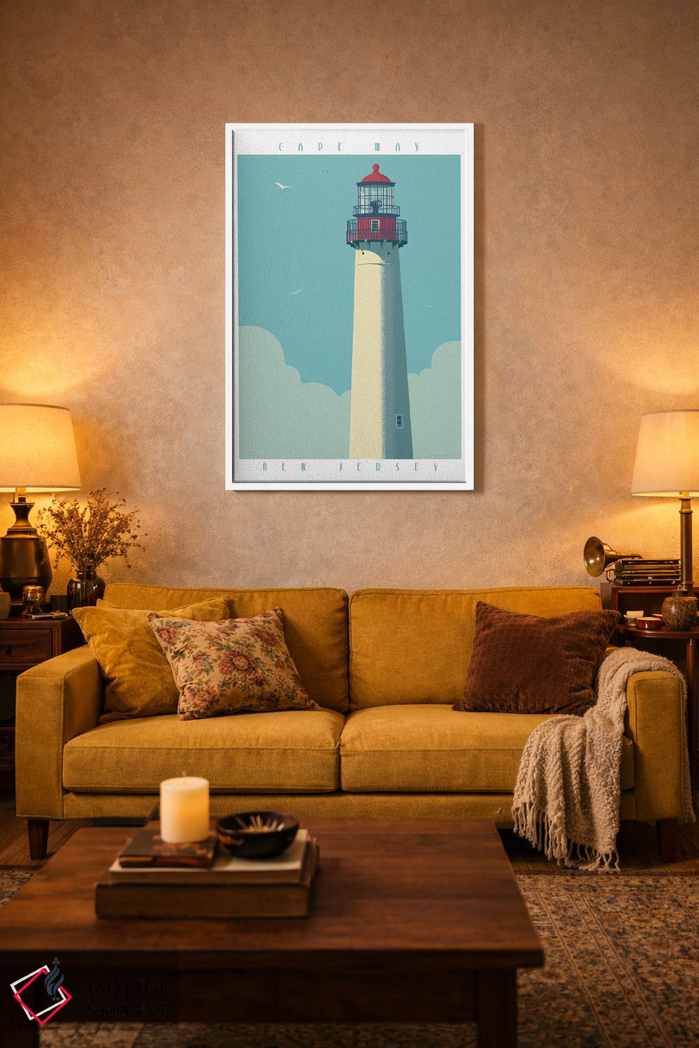تابلو دکوراتیو پوستر سفر فانوس دریایی کیپ می اثر جیم زانیسر - D1W