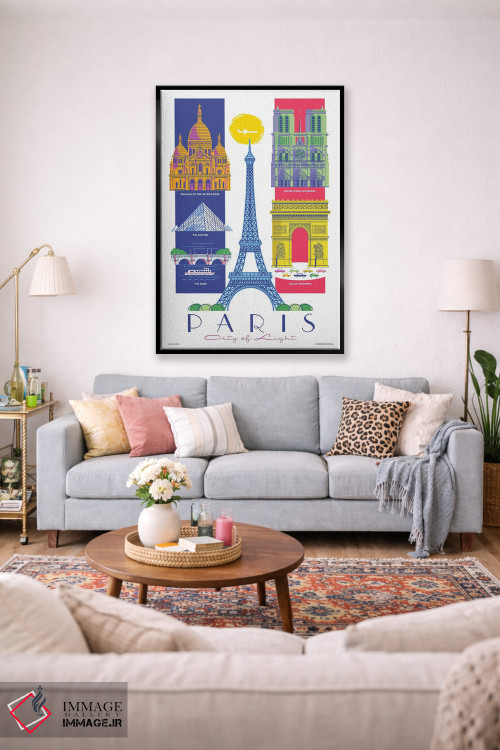تابلو دکوراتیو پوستر سفر پاریس اثر جیم زانیسر - D2B