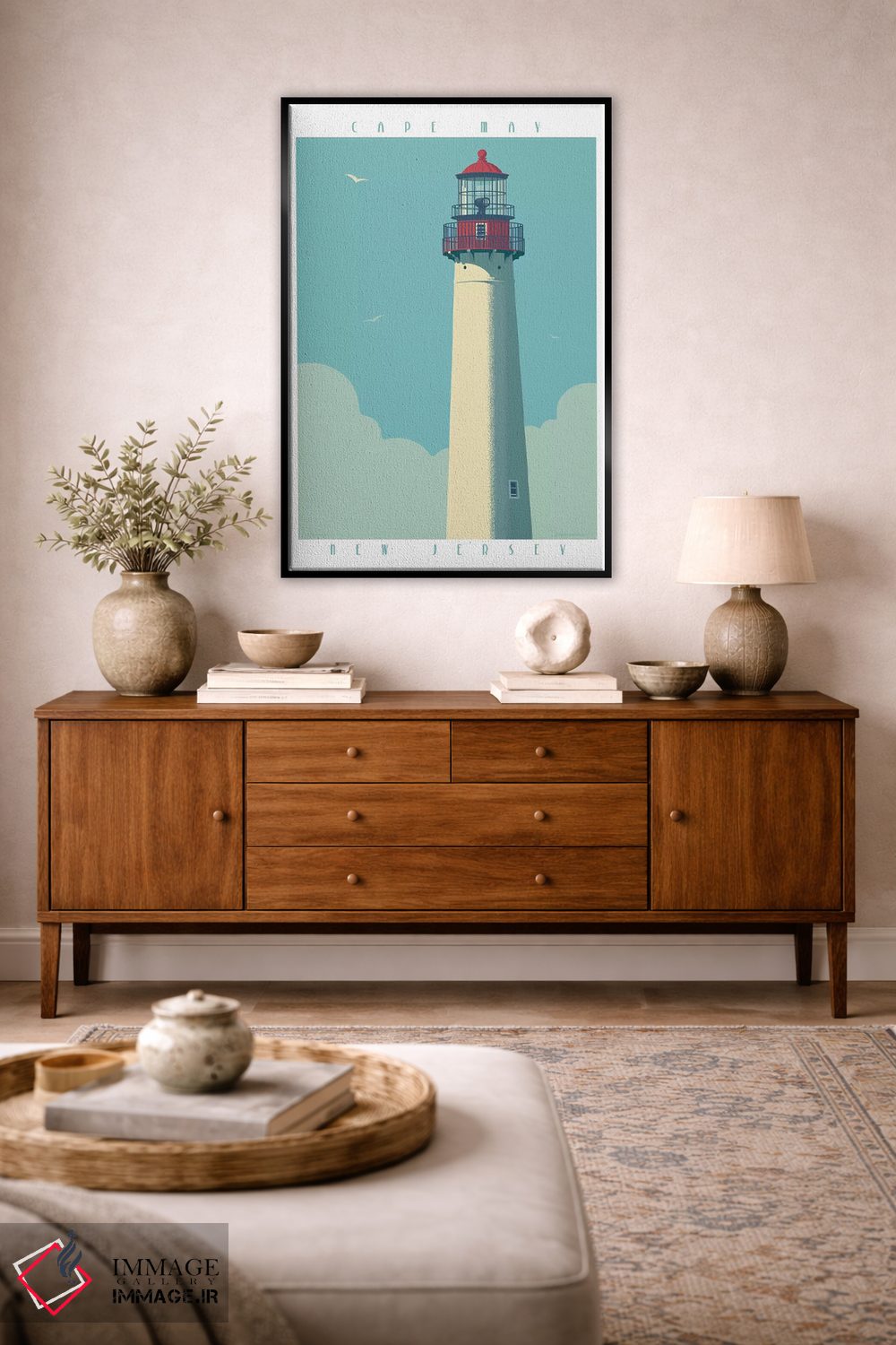تابلو دکوراتیو پوستر سفر فانوس دریایی کیپ می اثر جیم زانیسر - D2B