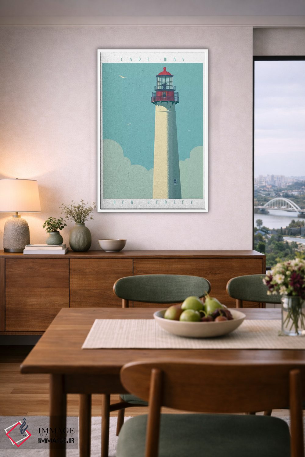 تابلو دکوراتیو پوستر سفر فانوس دریایی کیپ می اثر جیم زانیسر - D5W