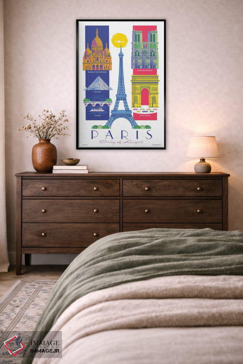 تابلو دکوراتیو پوستر سفر پاریس اثر جیم زانیسر - D4B