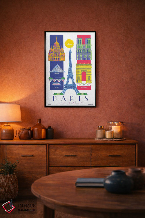 تابلو دکوراتیو پوستر سفر پاریس اثر جیم زانیسر - D5B
