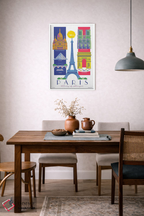 تابلو دکوراتیو پوستر سفر پاریس اثر جیم زانیسر - D6W
