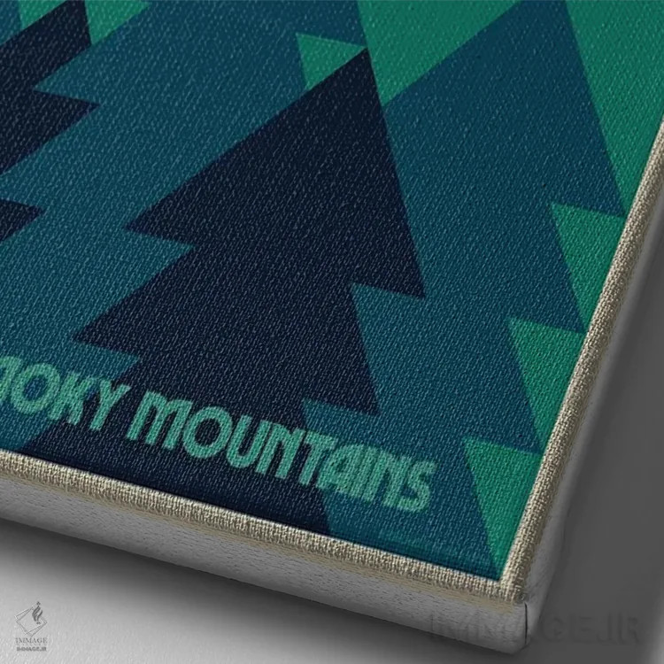 تابلو دکوراتیو پوستر سفر رترو تنسی اثر جیم زانیسر - نمای نزدیک بافت بوم