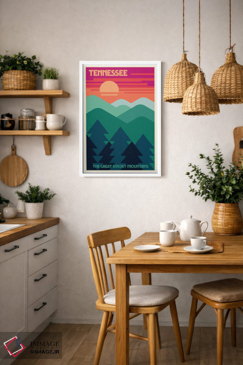 تابلو دکوراتیو پوستر سفر رترو تنسی اثر جیم زانیسر - D1W