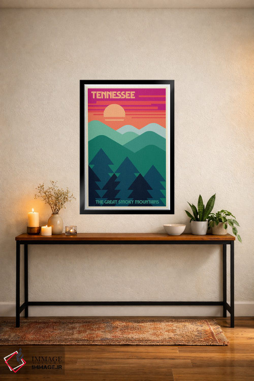 تابلو دکوراتیو پوستر سفر رترو تنسی اثر جیم زانیسر - D4B