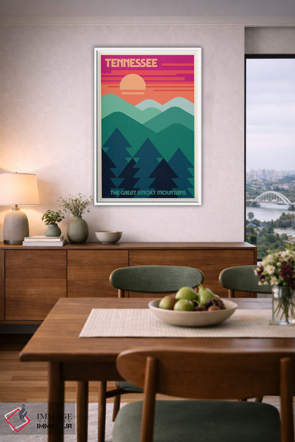 تابلو دکوراتیو پوستر سفر رترو تنسی اثر جیم زانیسر - D6W