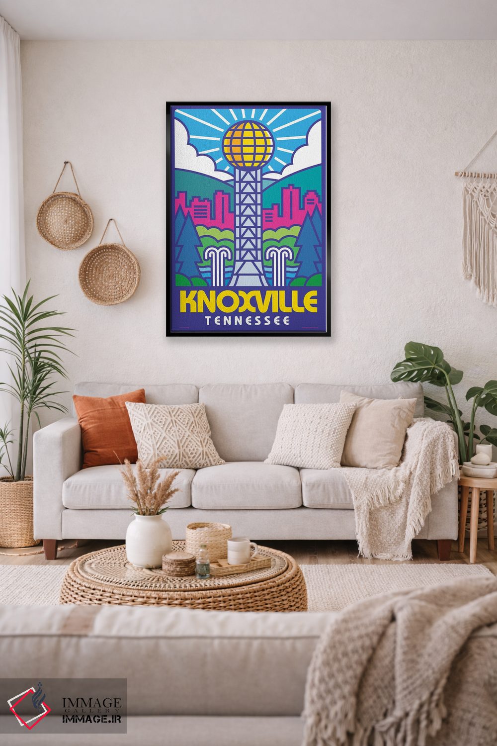 تابلو دکوراتیو پوستر سفر پاپ آرت ناکسویل اثر جیم زانیسر - D2B