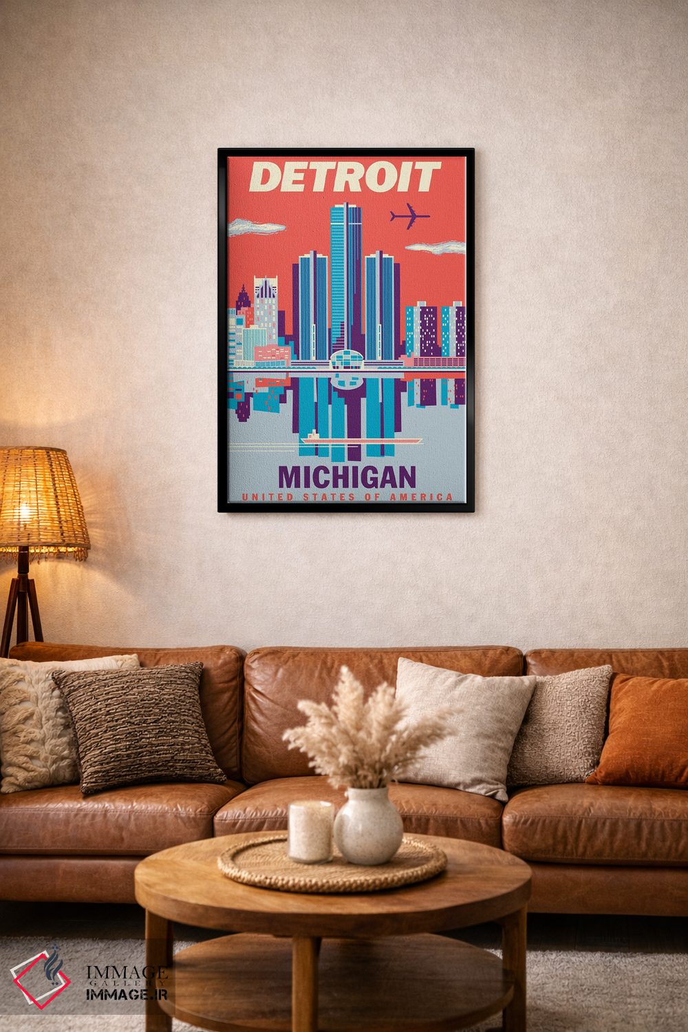 تابلو دکوراتیو پوستر سفر دیترویت ۲ اثر جیم زانیسر - D3B