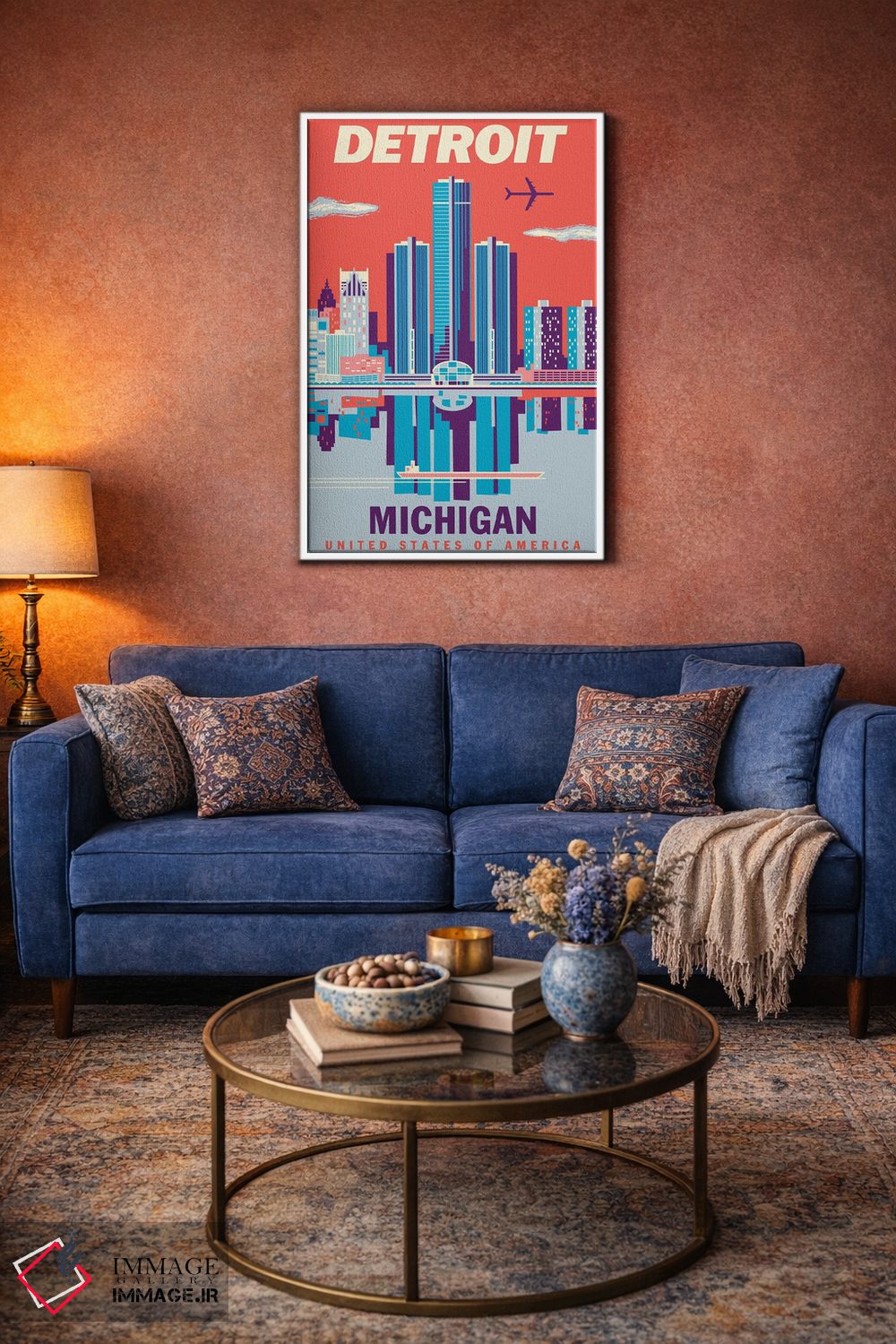 تابلو دکوراتیو پوستر سفر دیترویت ۲ اثر جیم زانیسر - D1W