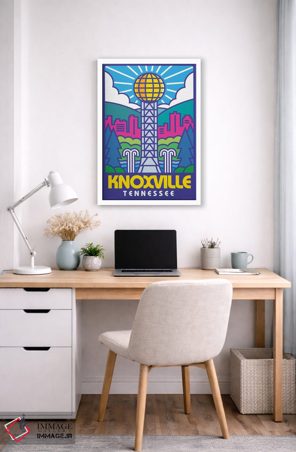 تابلو دکوراتیو پوستر سفر پاپ آرت ناکسویل اثر جیم زانیسر - D6W
